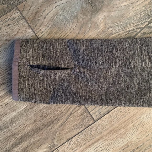 JUSTICE GIRL'S HEATHER GRAY LS 1/4 ZIP ATHLETIC PULL-OVER W/THUMBHOLES 7-EUC - Picture 6 of 6